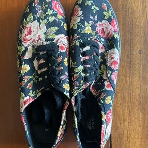 Mossimo Black Floral Sneakers